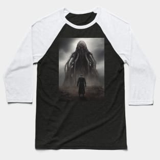 Dark Fantasy Giant Monster Baseball T-Shirt